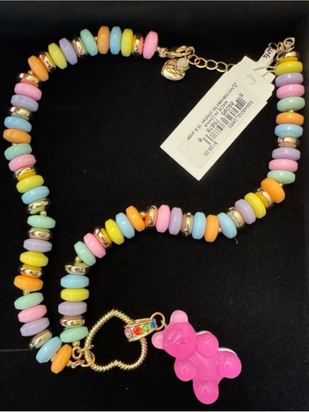 Betsey Johnson Pastel Gummy Bear Charm Necklace and Bracelet Set - Picture 3 of 8